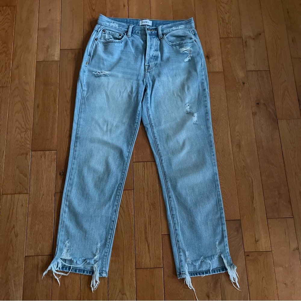 Pistola Distressed Straight Jeans - Size 27